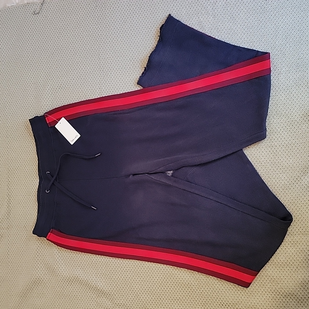 Splendid Navy Blue & Red Track Cotton Track Pants Size S